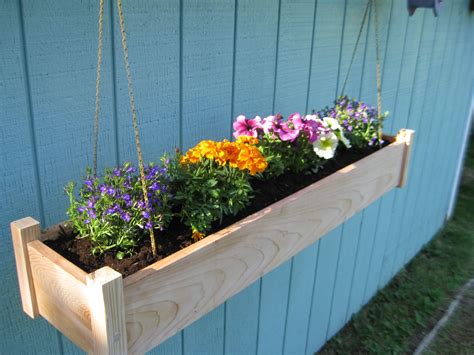 metal hanging flower boxes|rectangular hanging planter box.